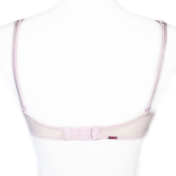 Victoria's Secret Neon Hot Pink Purple Floral Print Lace Date Push-up Bra 32C - Picture 3 of 3